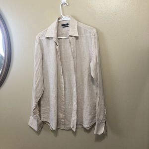 Men cream 100% cotton shirt